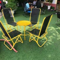 Bàn ghế xếp cafe vỉa hè ( ghế sắt sơn tĩnh điện, bàn sắt)